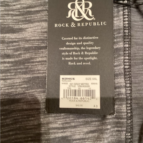 Rock &Republic mens short sleeve 3 button shirt - Picture 5 of 6